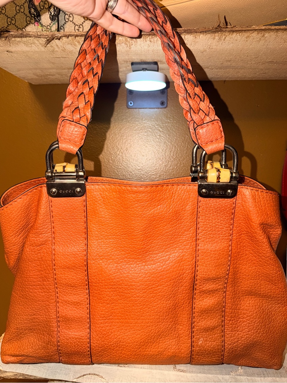 Gucci Libeccio Medium Bamboo Bar Tote Bag - Picture 3 of 14